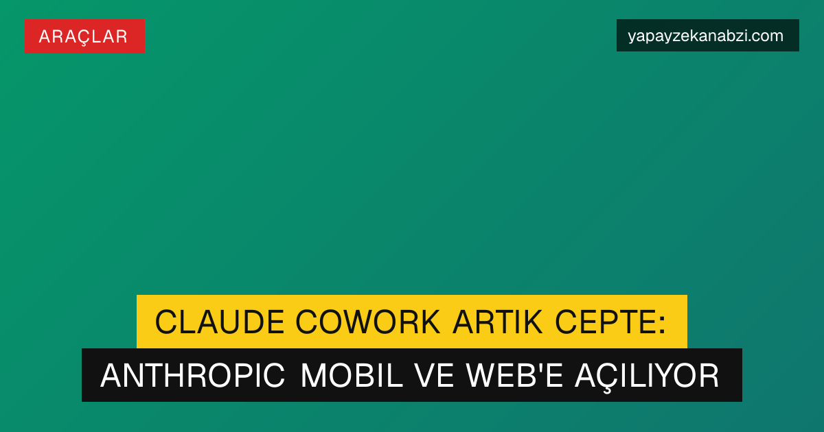 Claude Cowork Artık Cepte: Anthropic Mobil ve Web'e Açılıyor